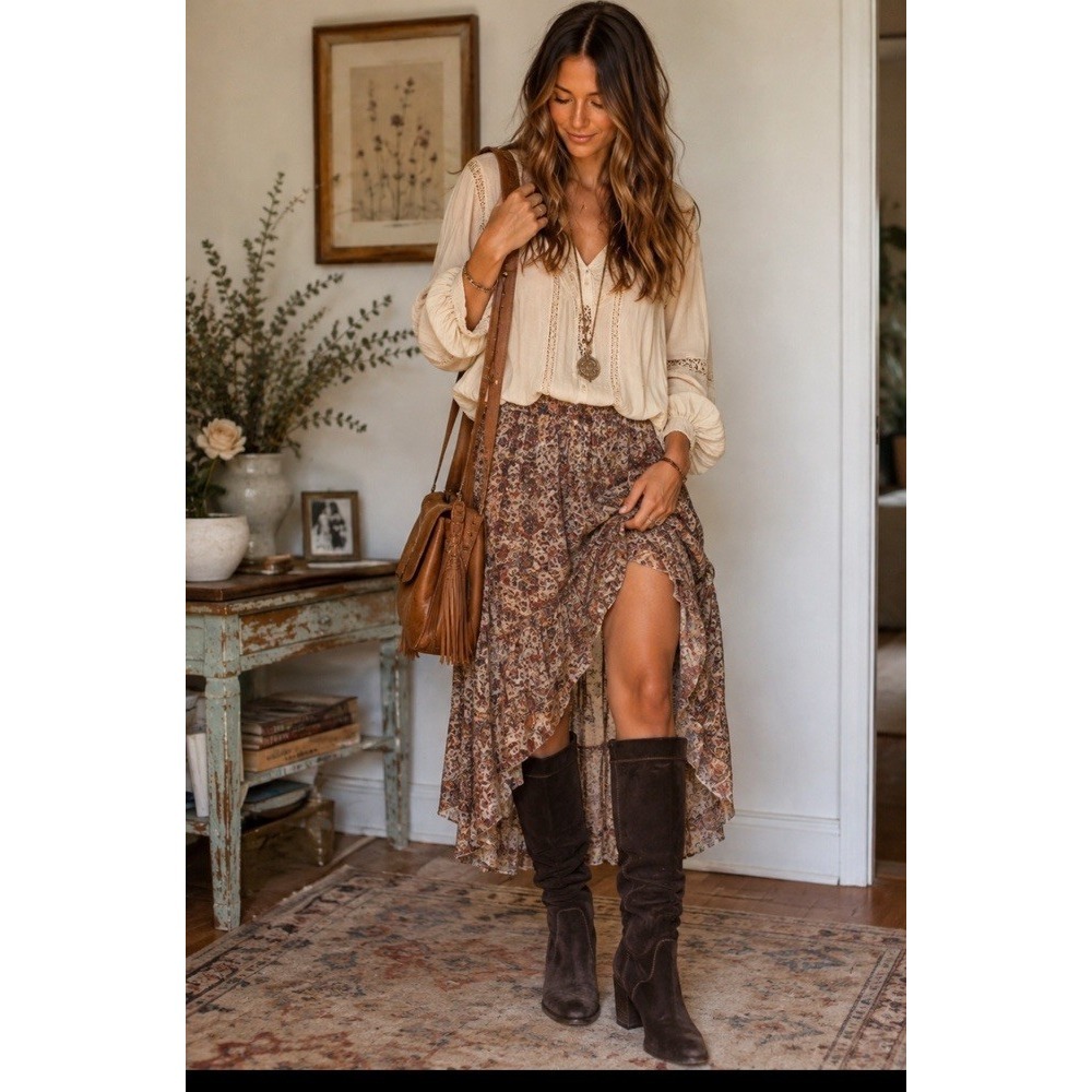 Stuart Weitzman WALNUT CHOC SUEDE Block Heel Knee Boot 12M Boho Riding MINT $795